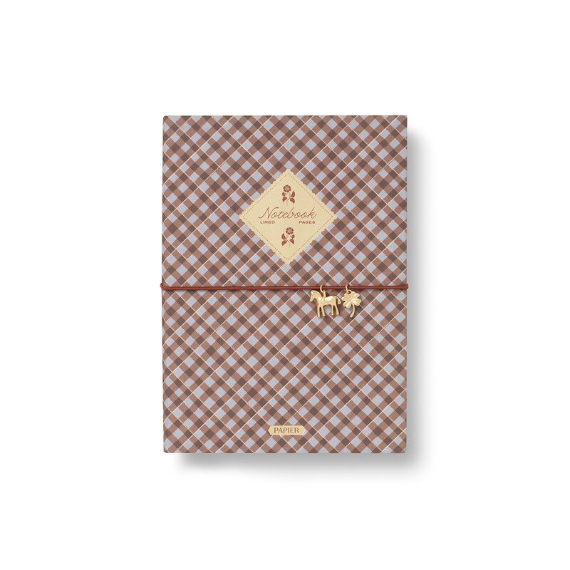 Petals and Plaid ~ Fabric Notebook