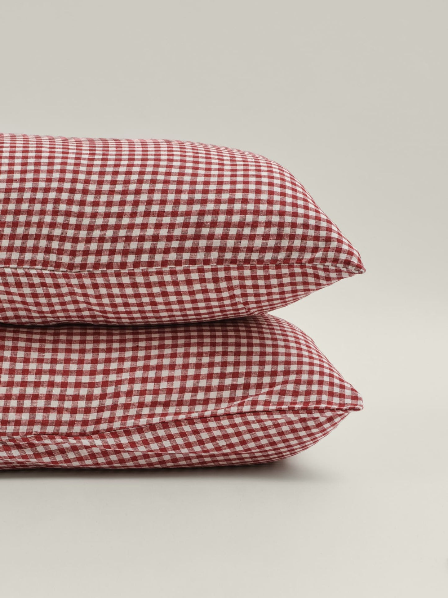 100% Linen Pillowcase Set of 2 Pinot Gingham
