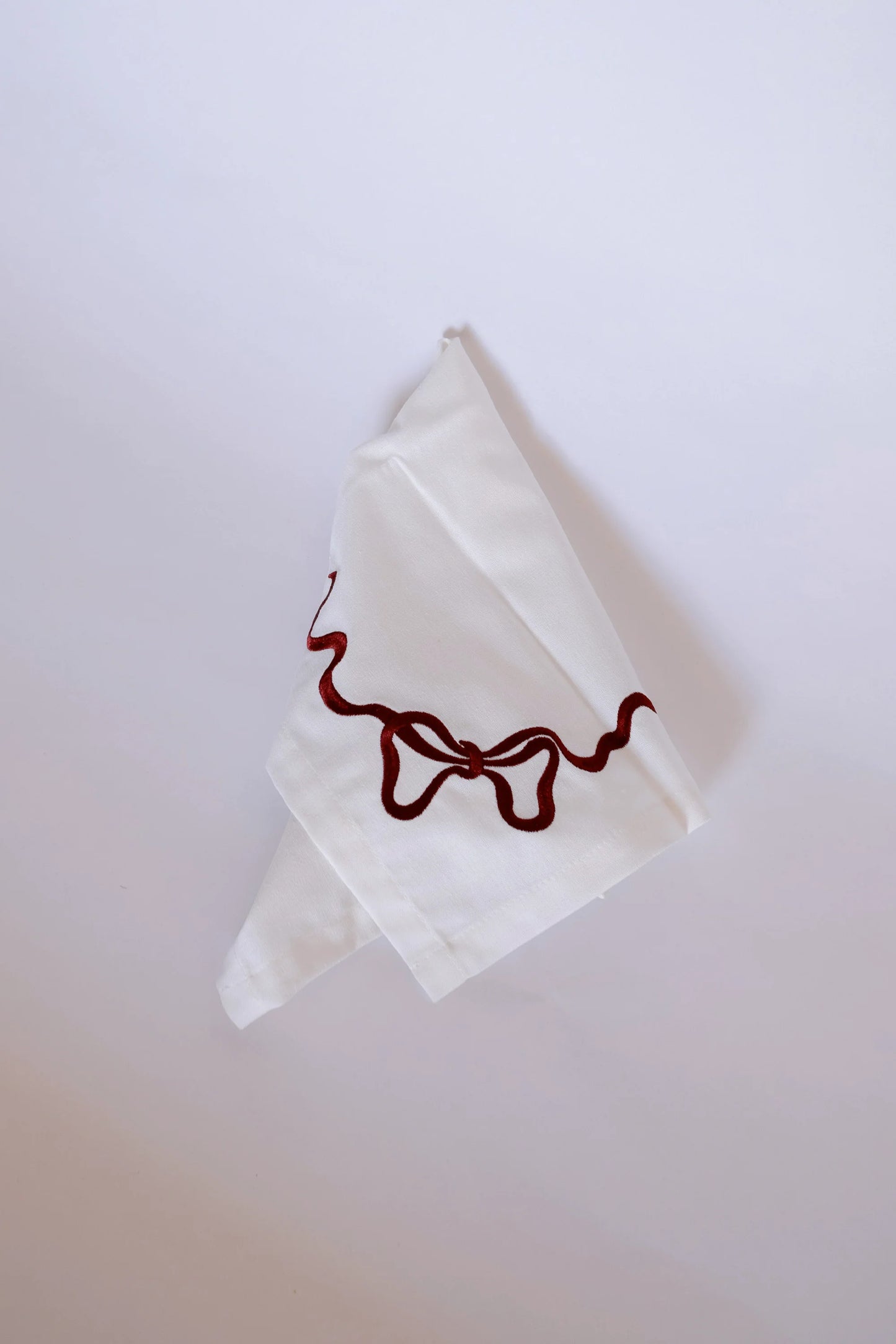 Bow Napkin ~ Maroon