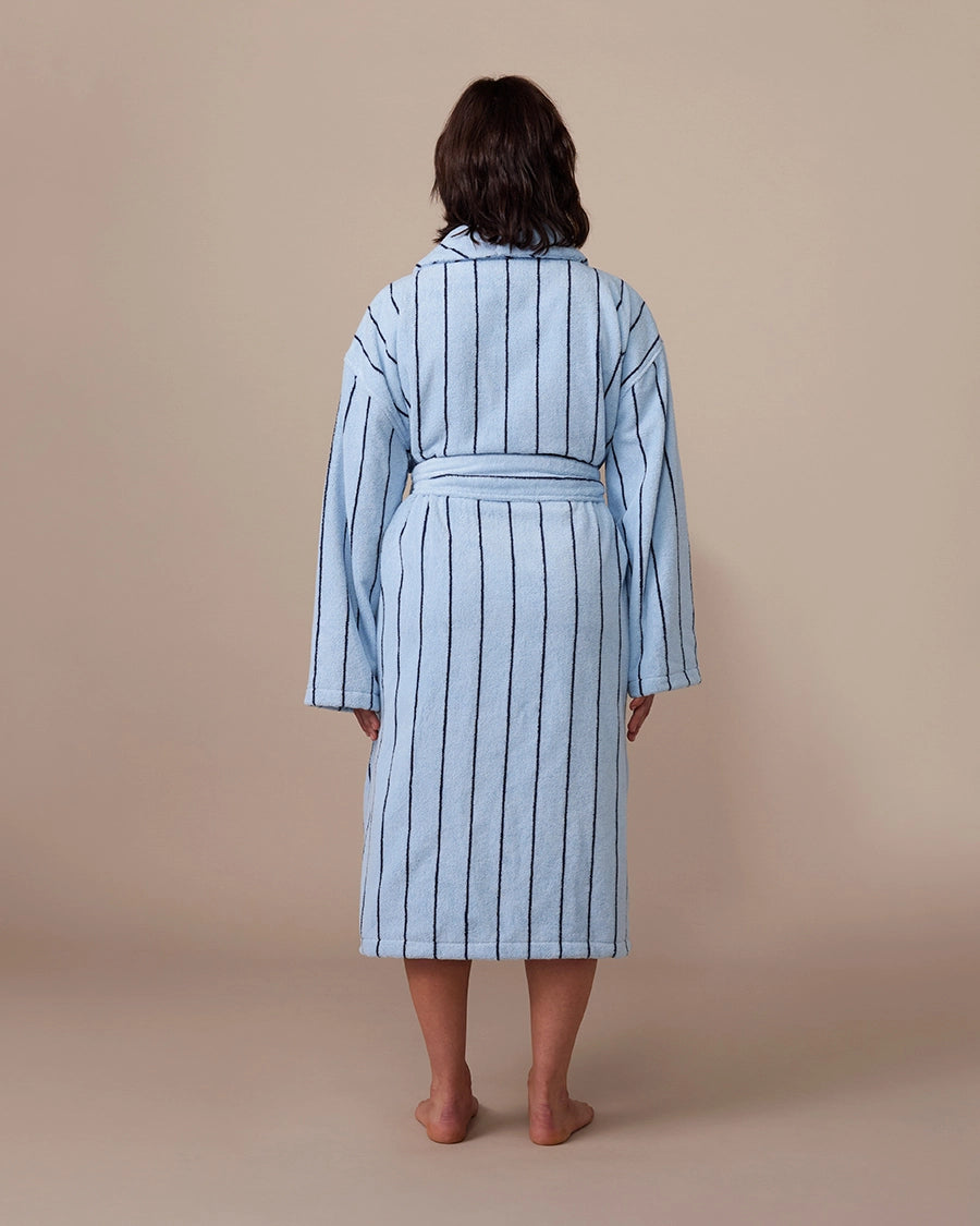Mist Pin Stripe Terry Robe