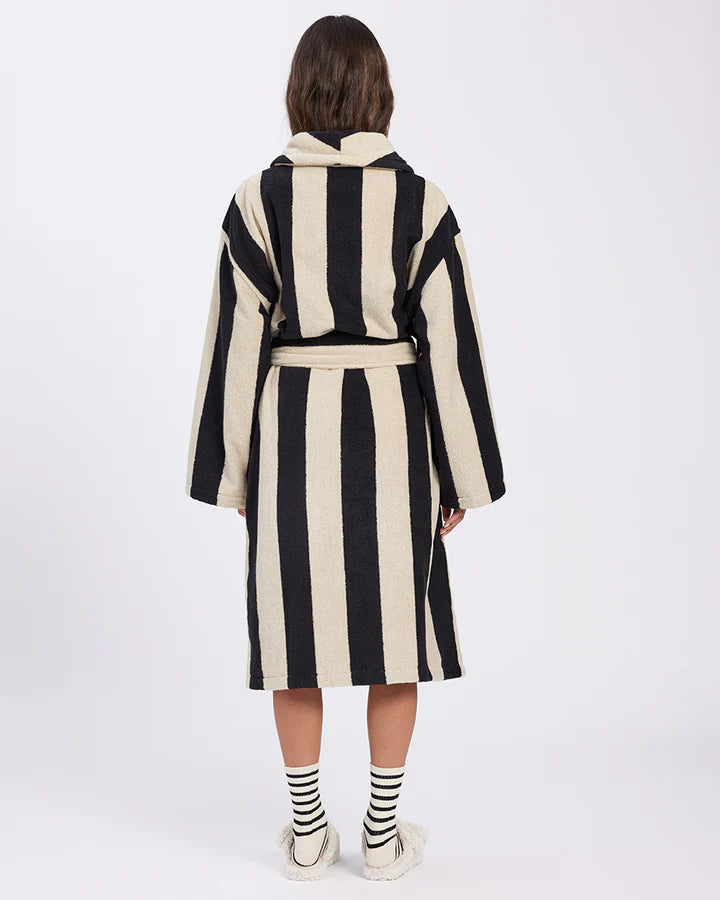 Vanilla Bean Stripe Terry Robe