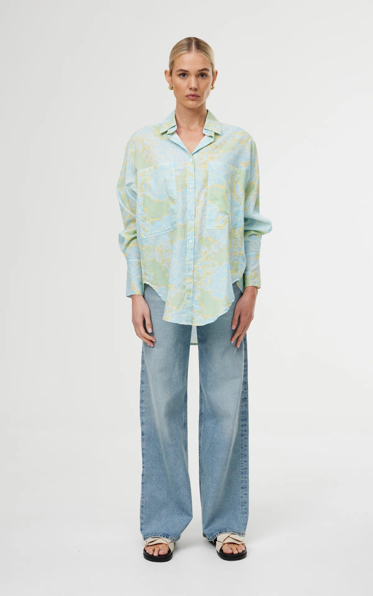 Alma Shirt Ocean Bloom