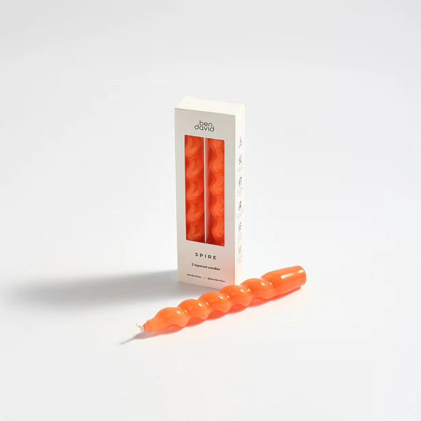 Spire Candle Sticks Pair Mandarin