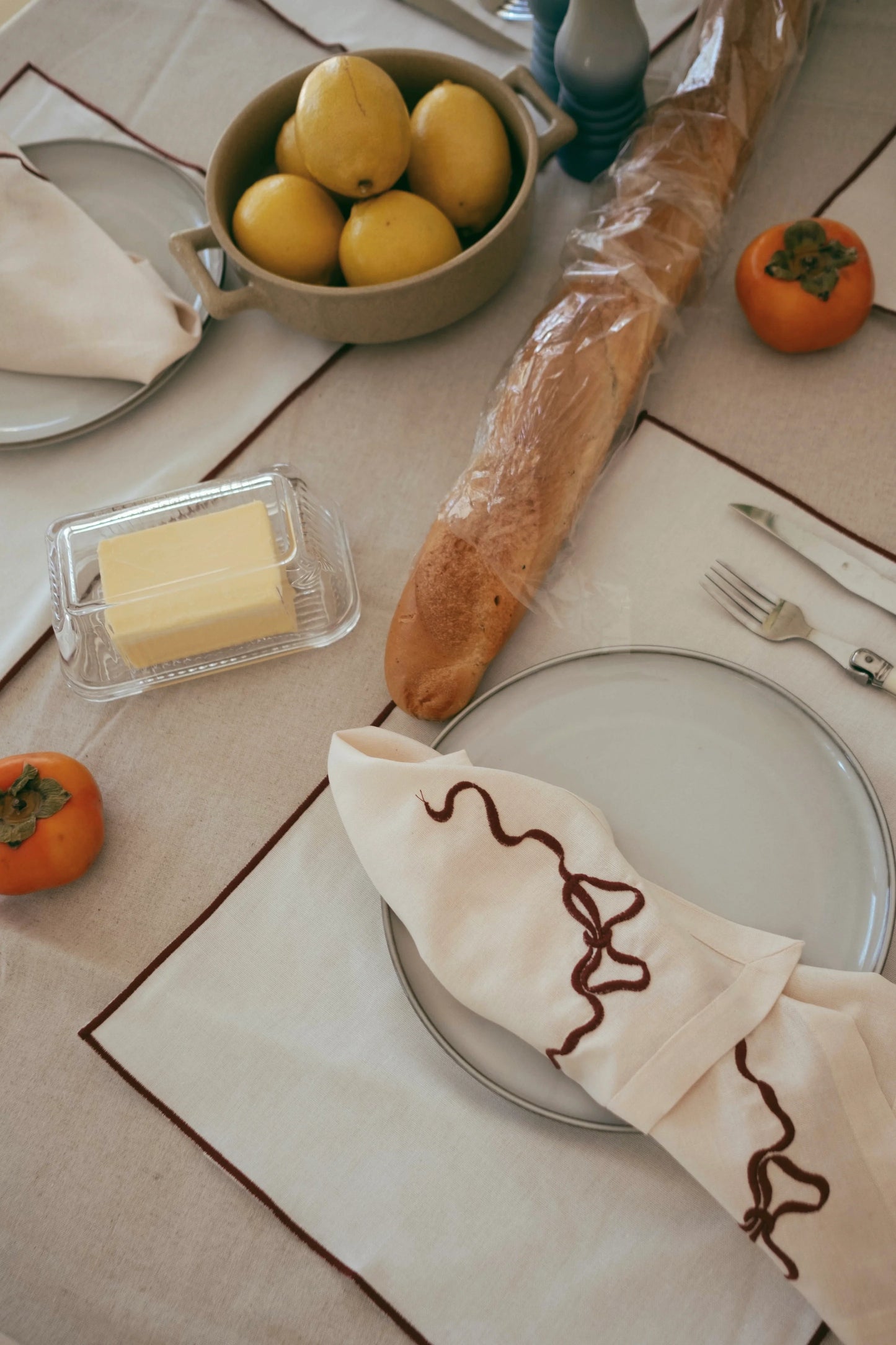 Bow Napkin ~ Maroon