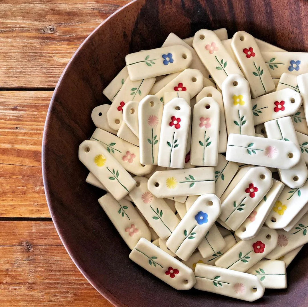 Little Flower Ceramic Gift Tags