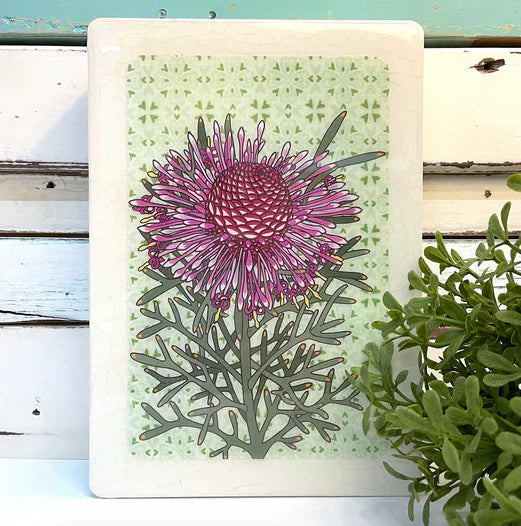 Rose Coneflower Mini Art Tile