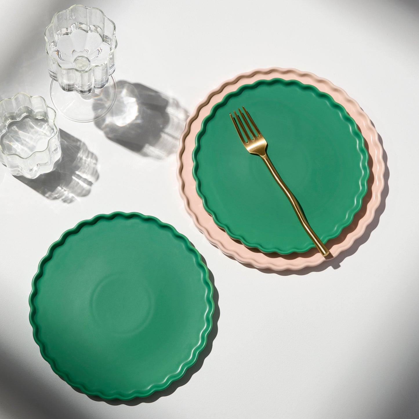 Ceramic Wave Side Plate Set of 2