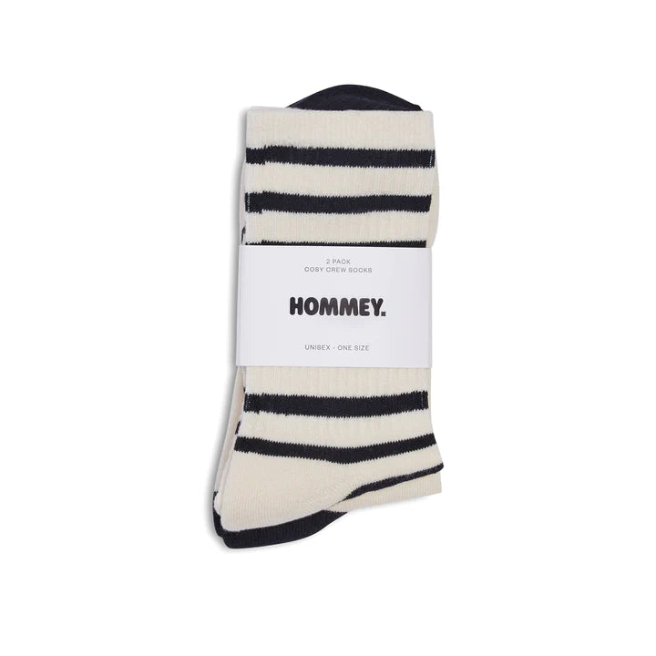 Socks 2 Pack Vanilla Bean Stripes