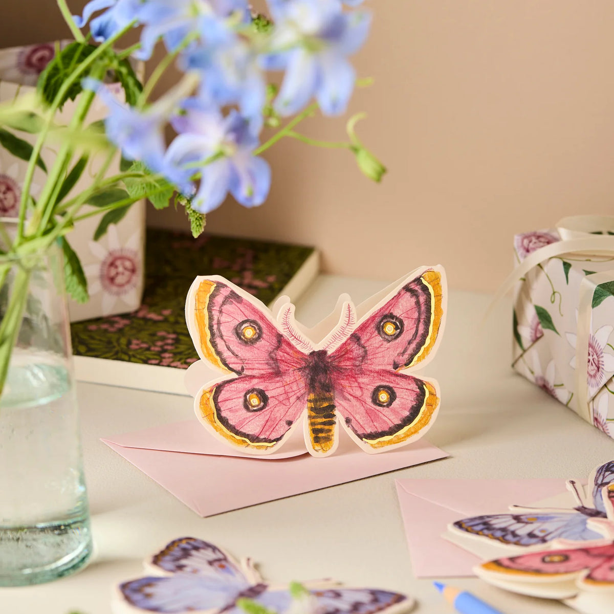 Pink Moth Card