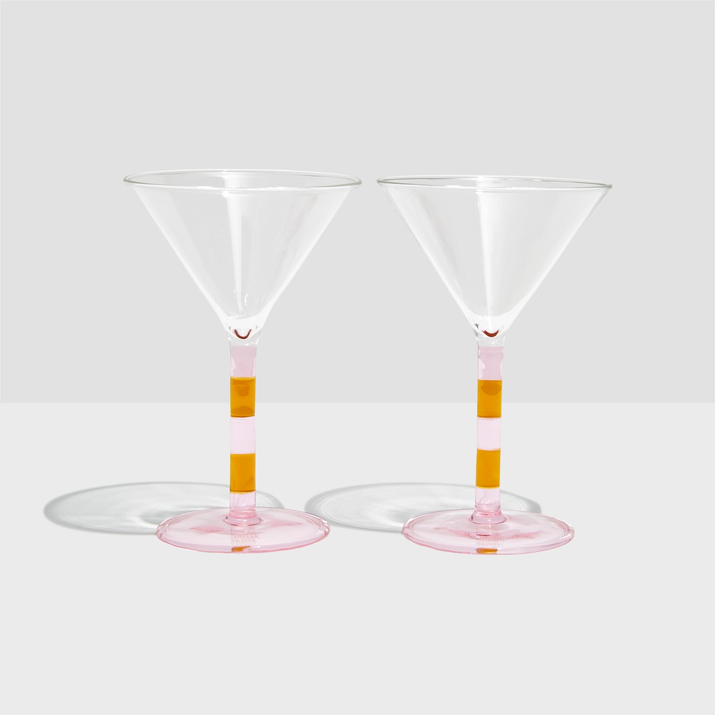 Striped Martini Glass Set of 2