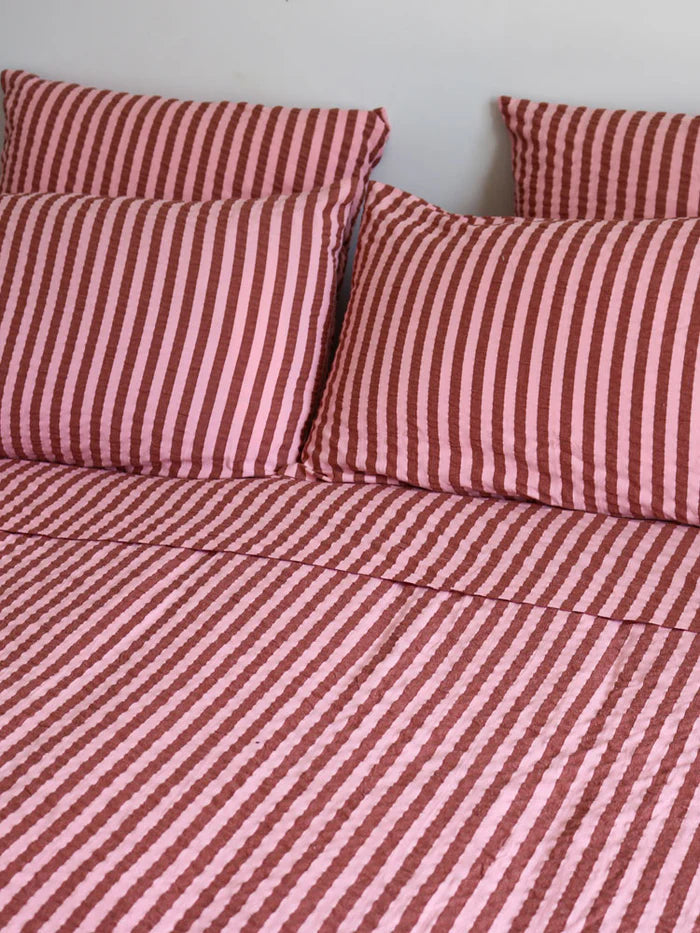 Sundae Seersucker Flat Sheet
