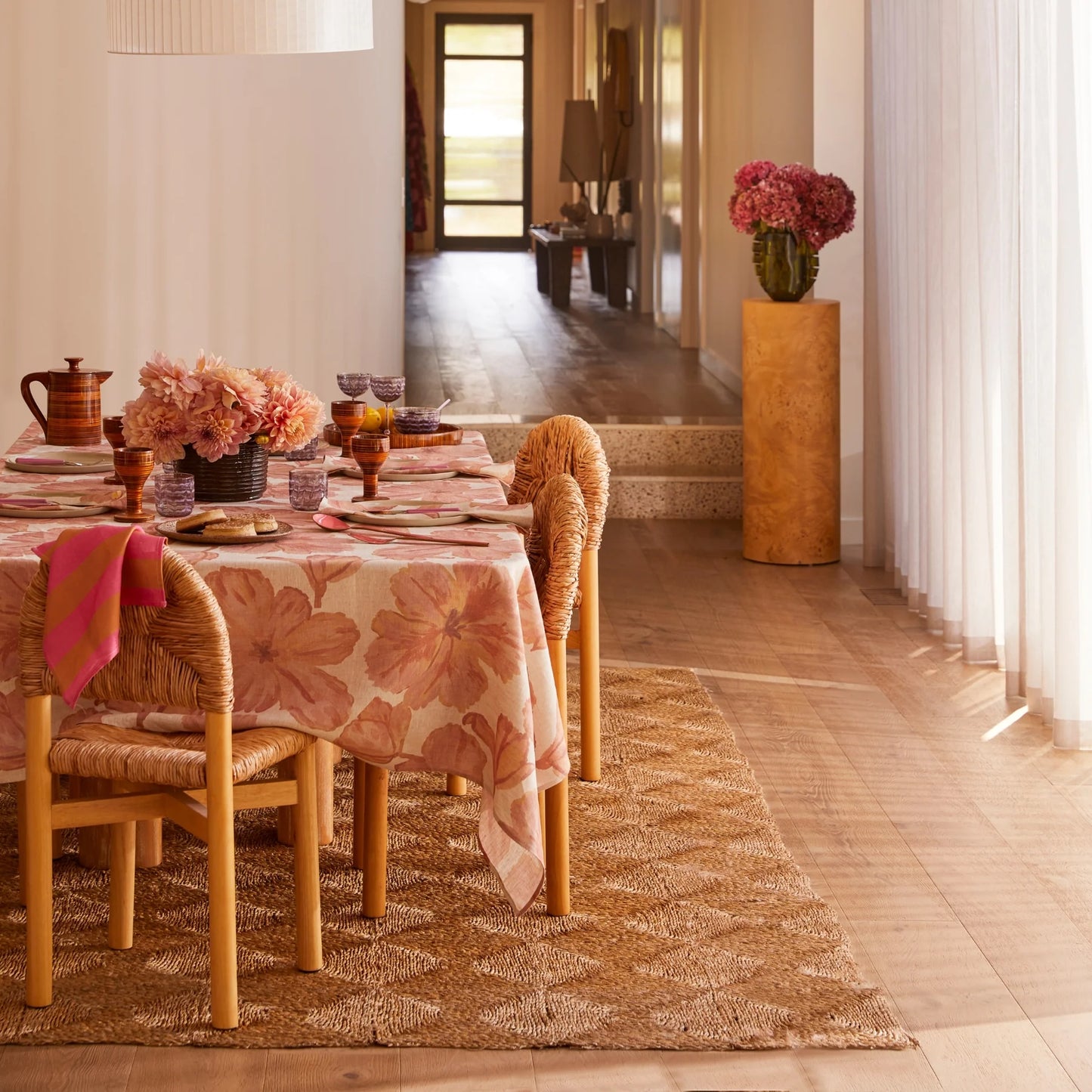 Tulip Pale Pink Tablecloth