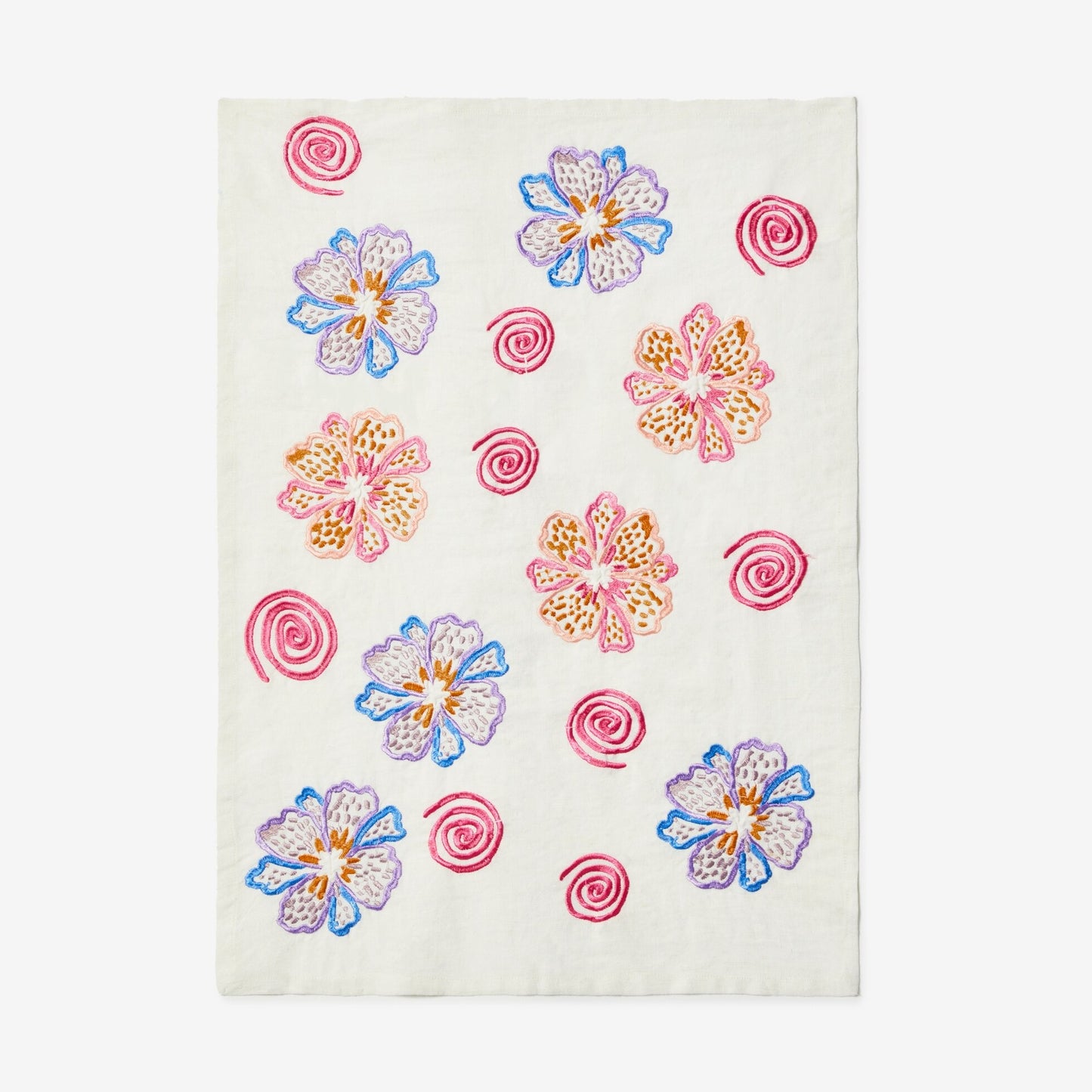 Embroidered Candy Multi Tea Towel