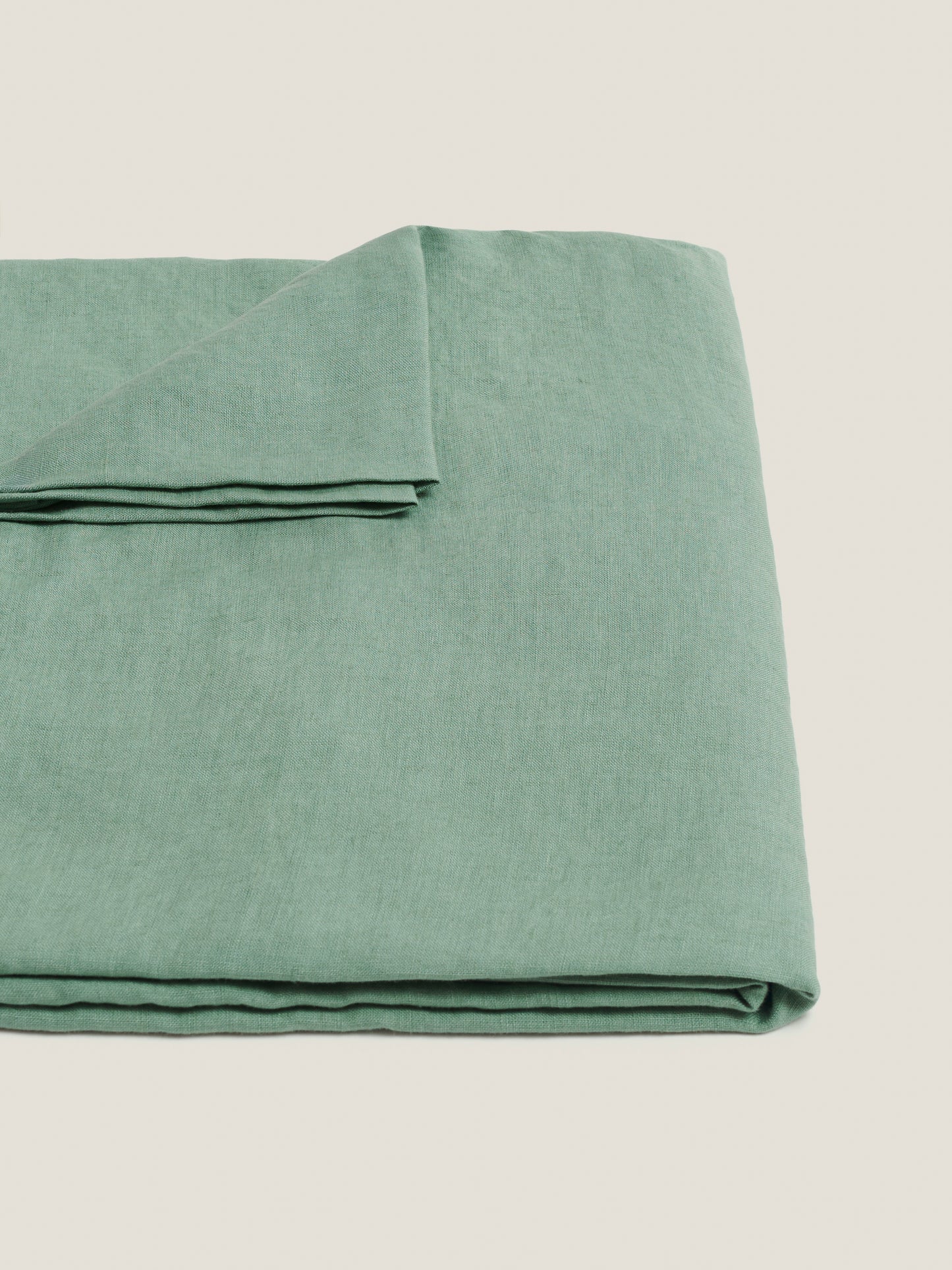 100% Linen Tablecloth in Green Fig