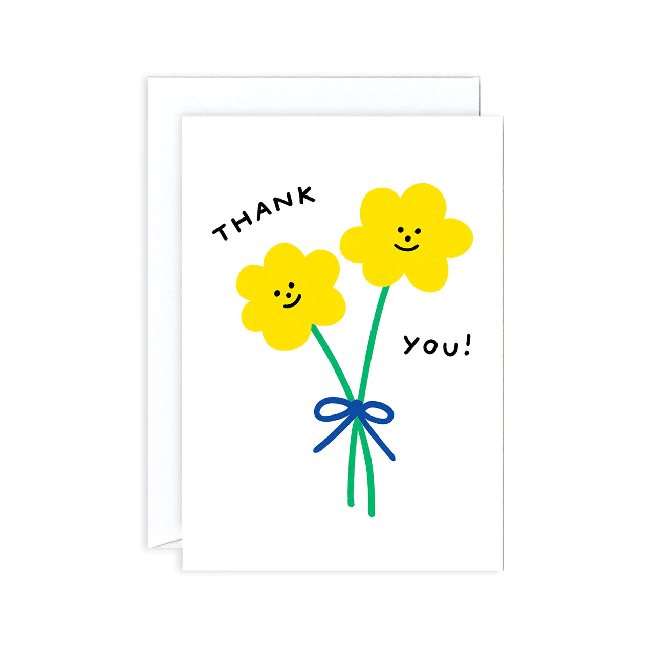 Thank You Double Flowers Card