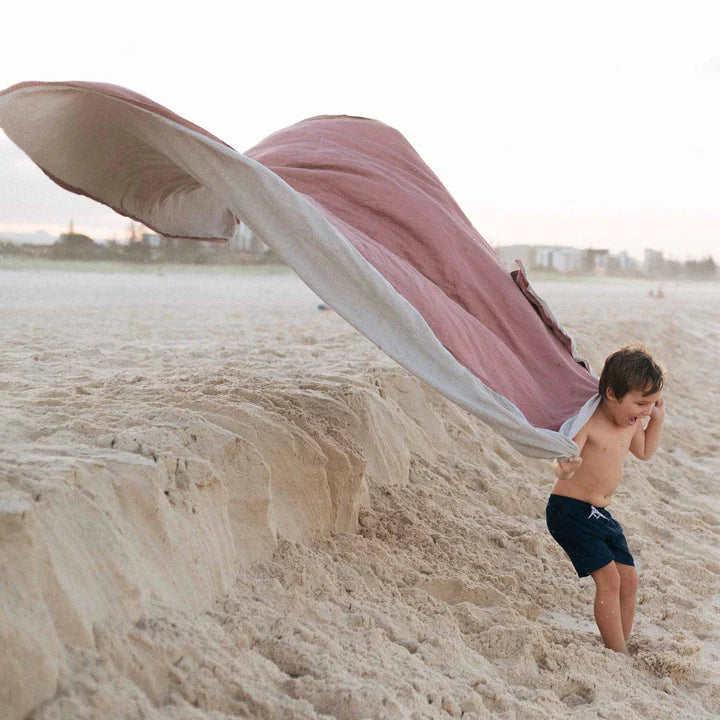 Oversized Linen Family Picnic Throw
