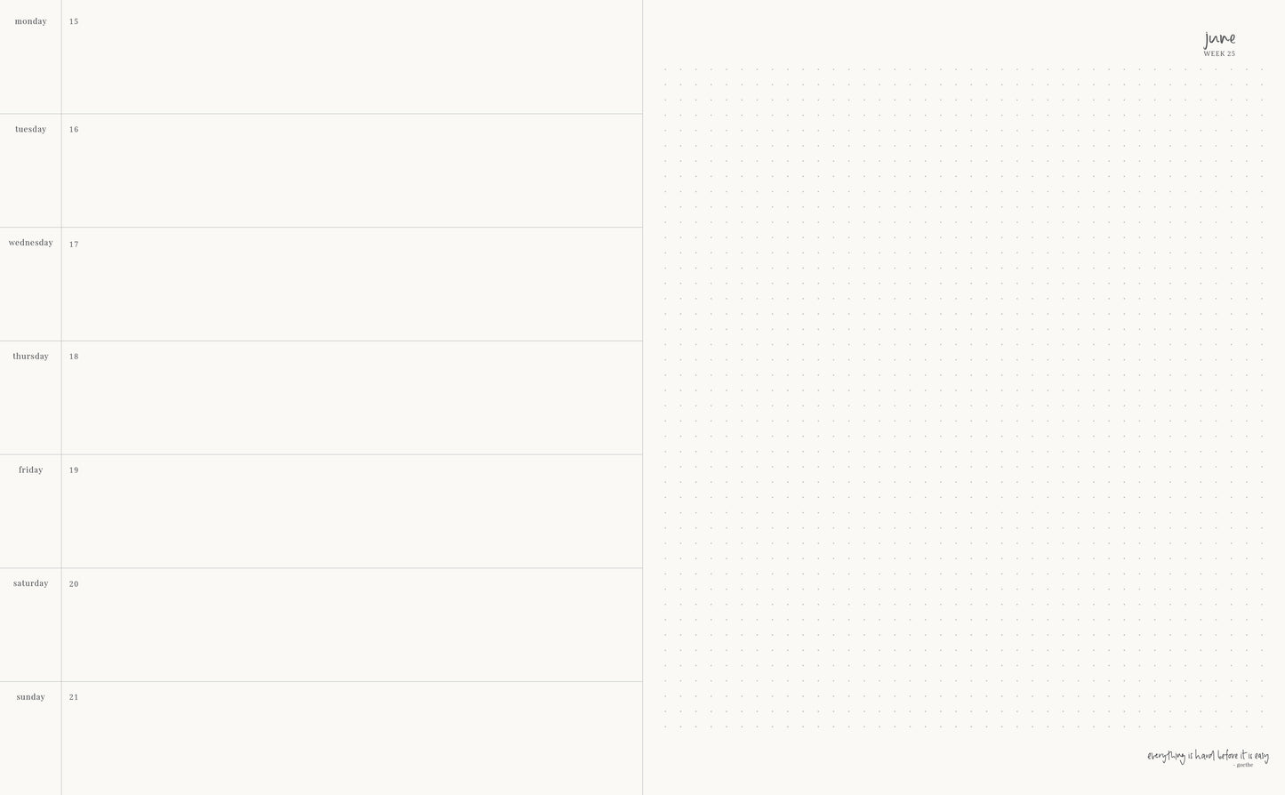 2026 Planner Grande Weekly Horizontal ~ Clementine