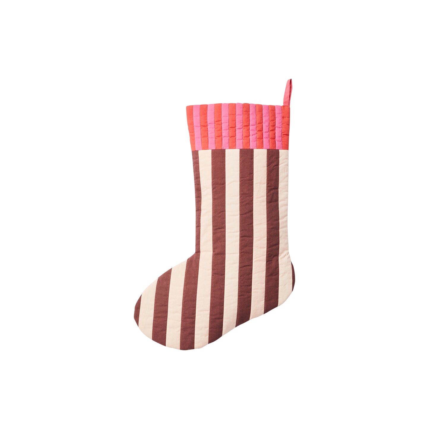 Stripe Pink Christmas Stocking