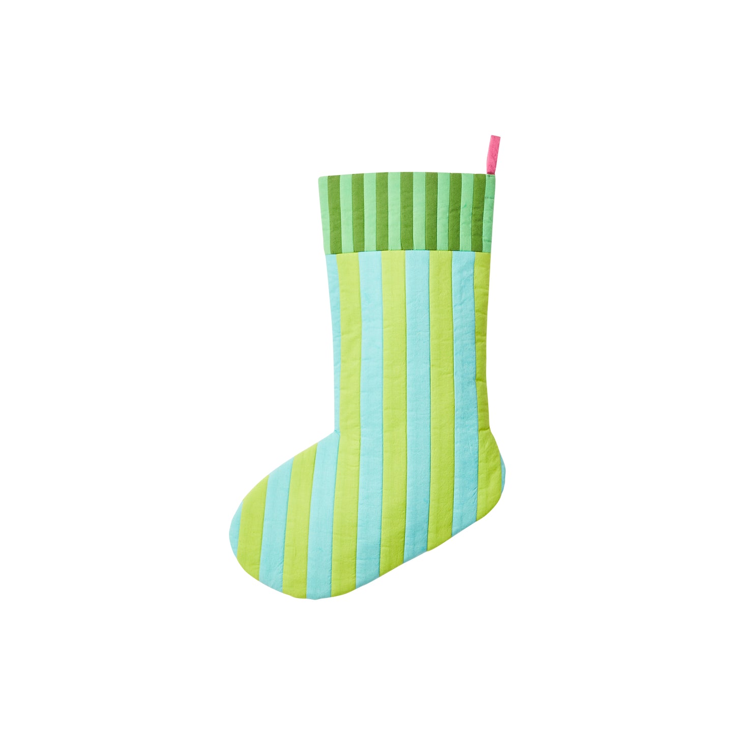 Stripe Green Christmas Stocking