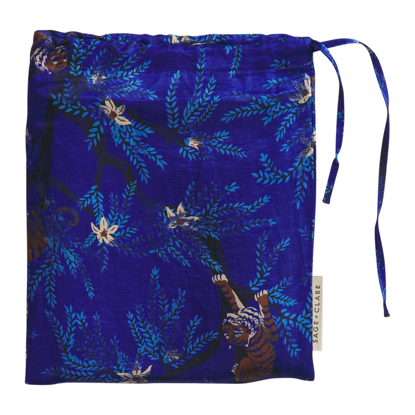 Andrea Linen-Silk Pillowcase - Ultramarine