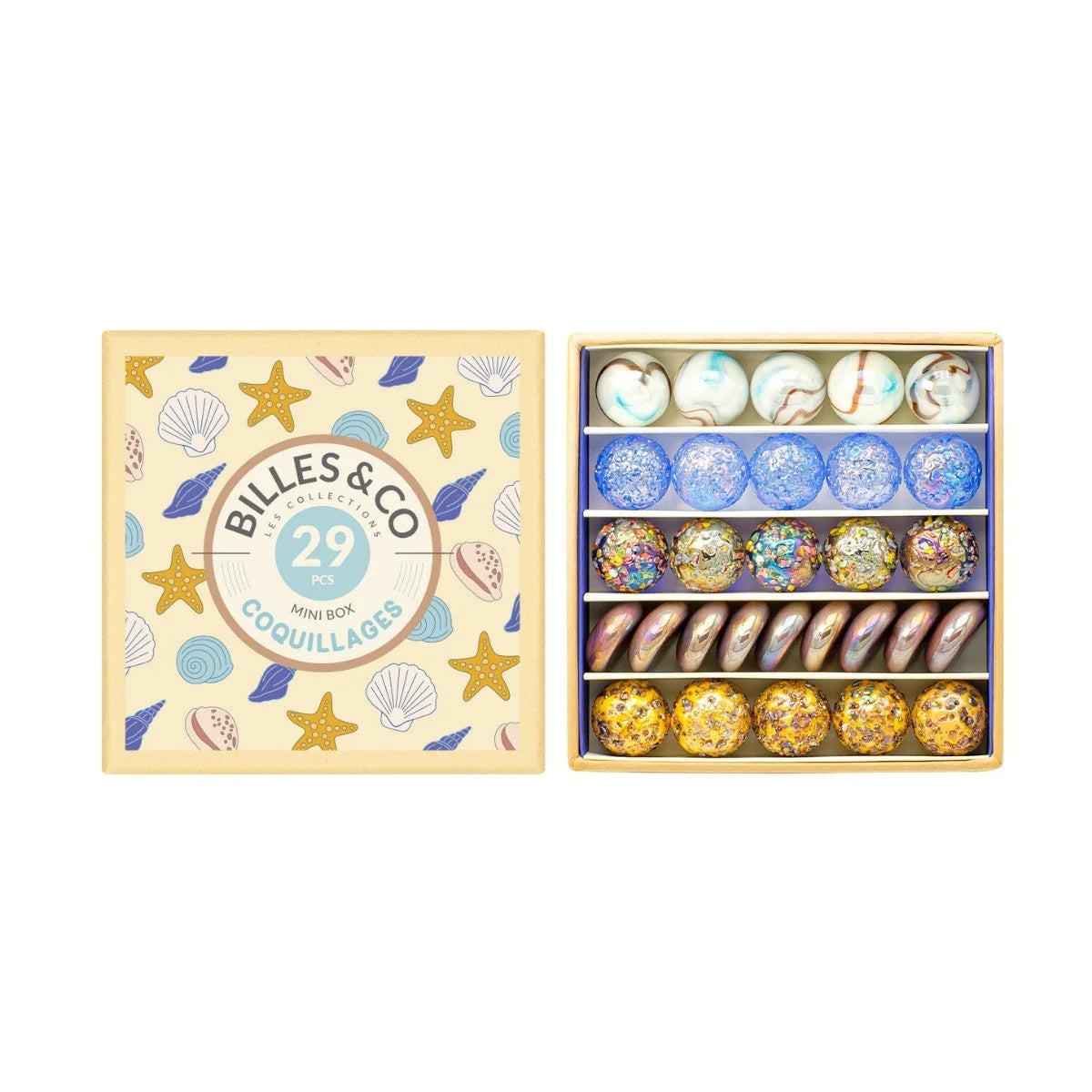 Marble Treasure Mini Box - Seashells