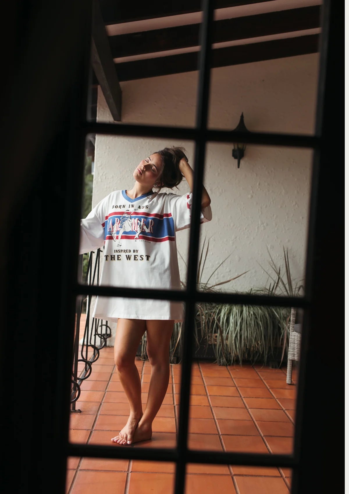 Born in Aus Oversized V Tee