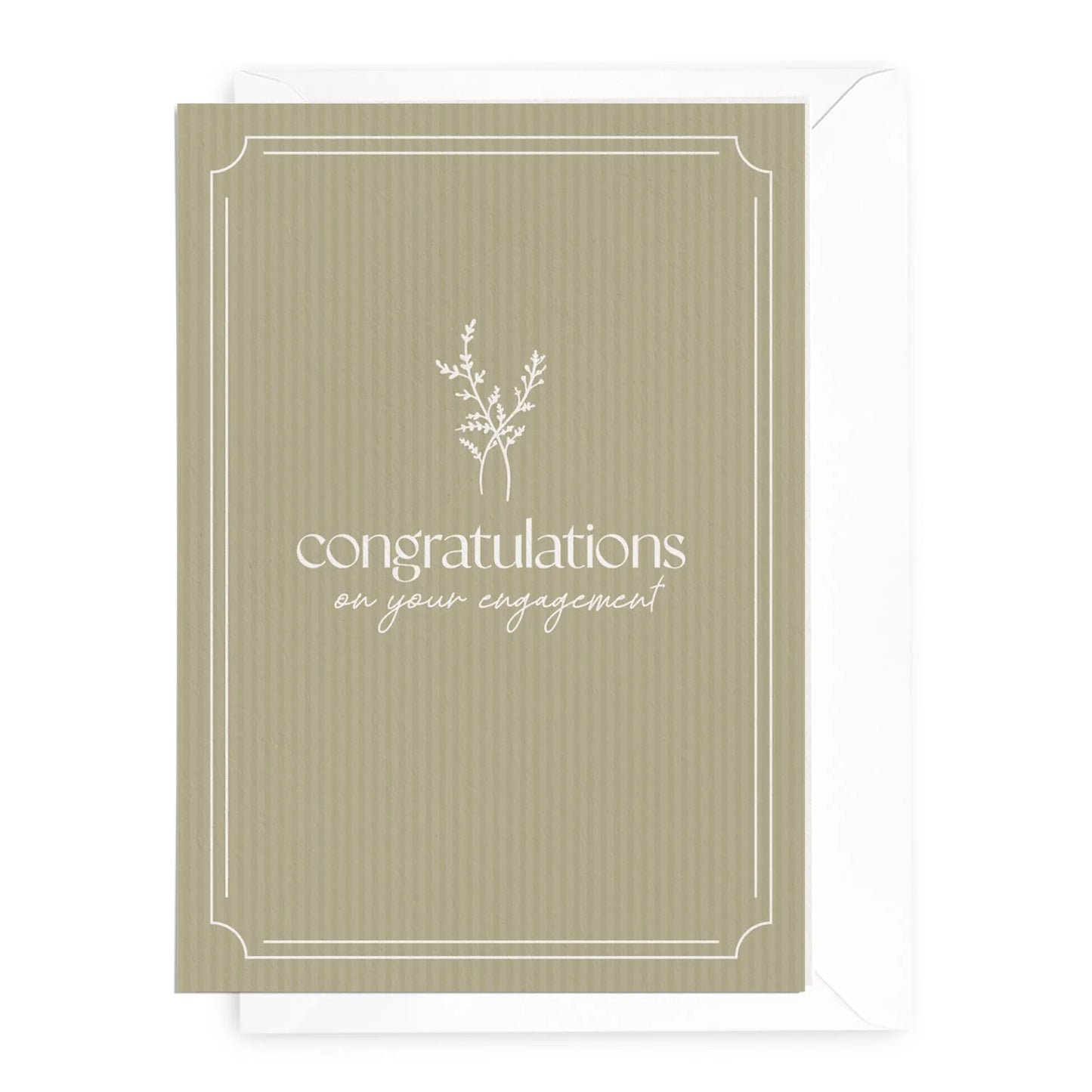 Botanical Engagement Congratulations Card