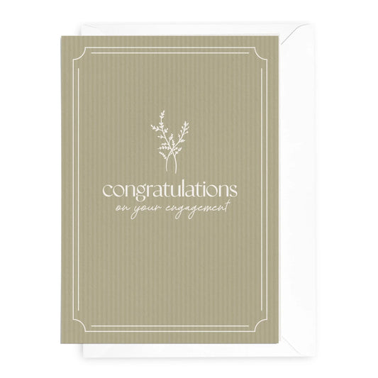 Botanical Engagement Congratulations Card
