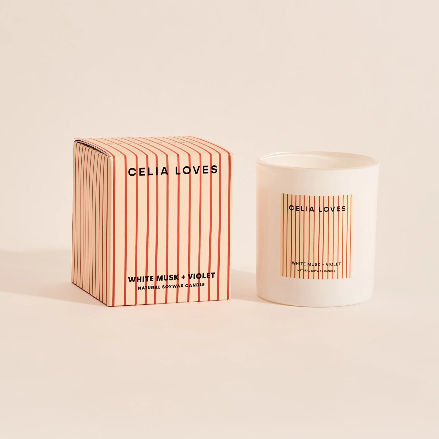 White Musk + Violet Candle