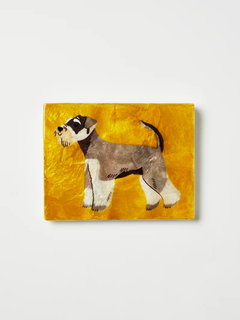 Jones Co Schnauzer Dog Art Wall Tile