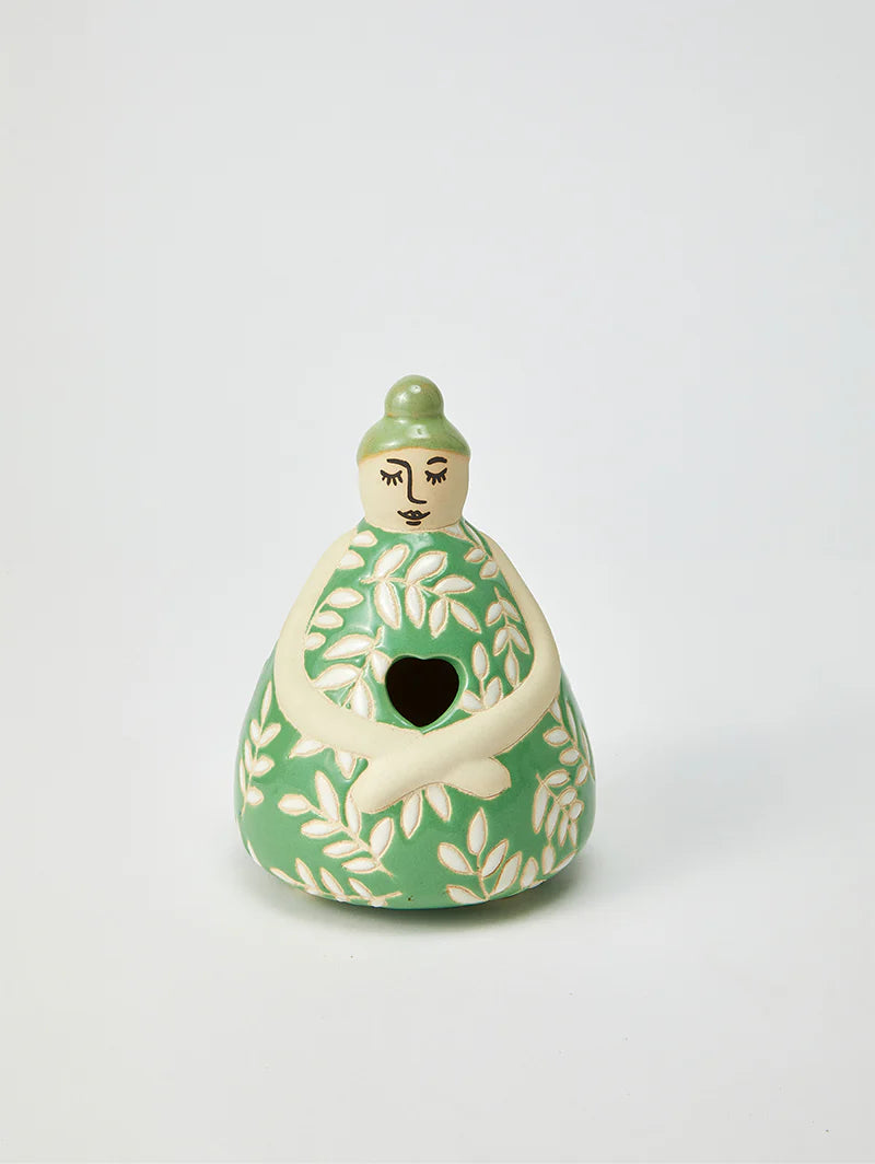 Nonna Green Floral Vase