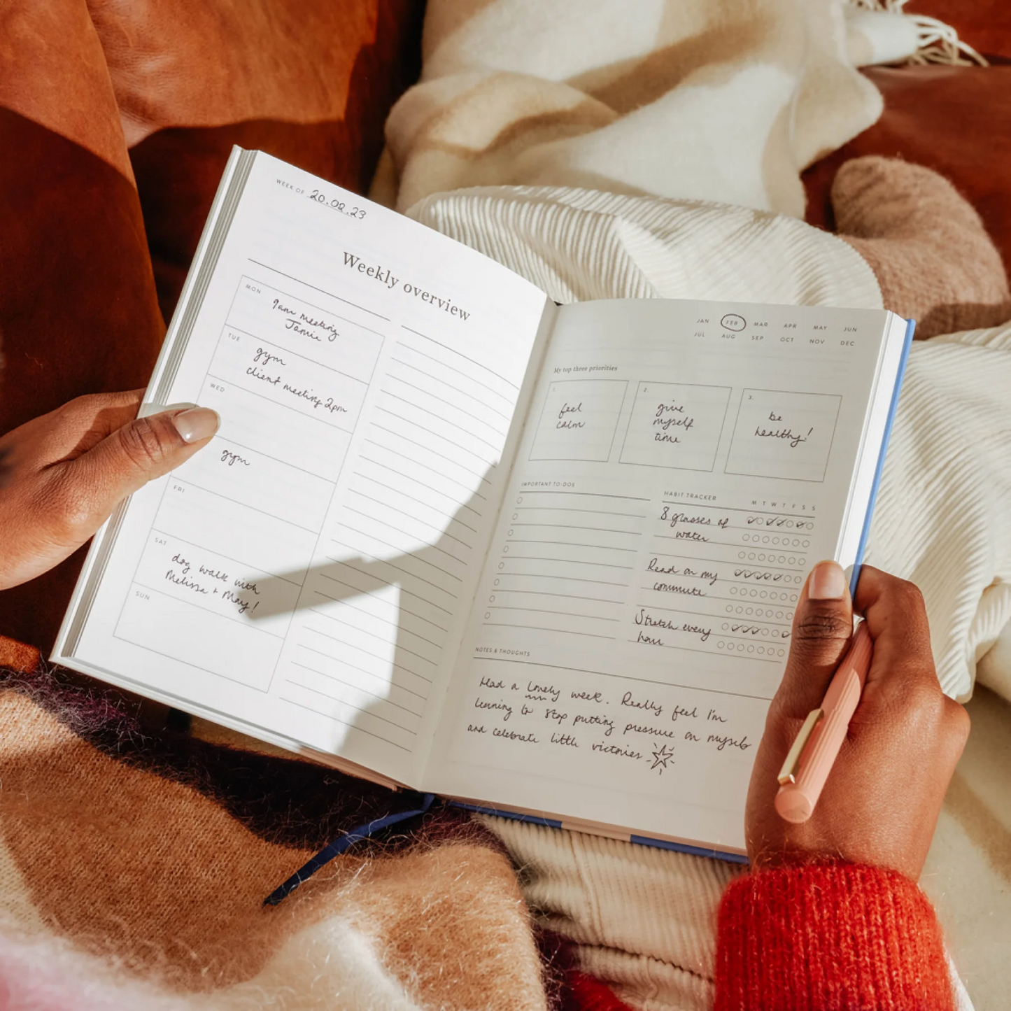 Wonder - Hardcover Notebook - A5 Daily Planner Cream