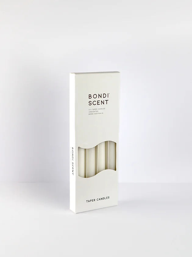 Bondi Scent Taper Candles White