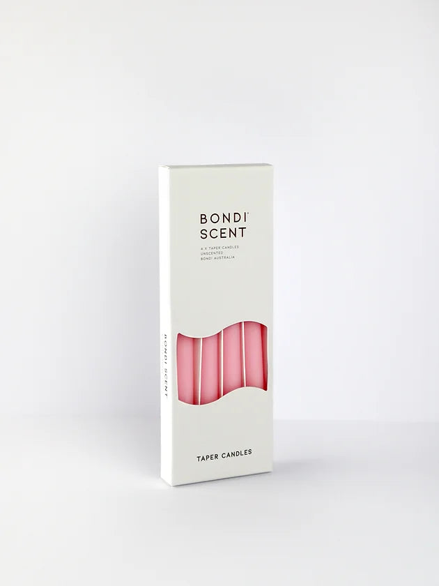 Bondi Scent Taper Candles Pink