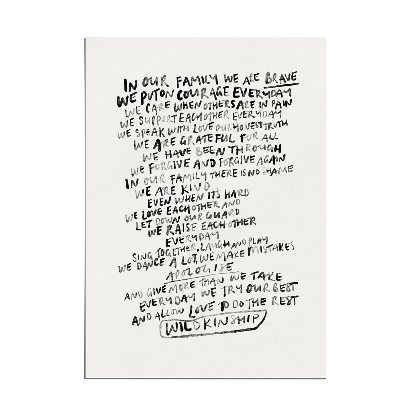 Wildkinship A5 Print