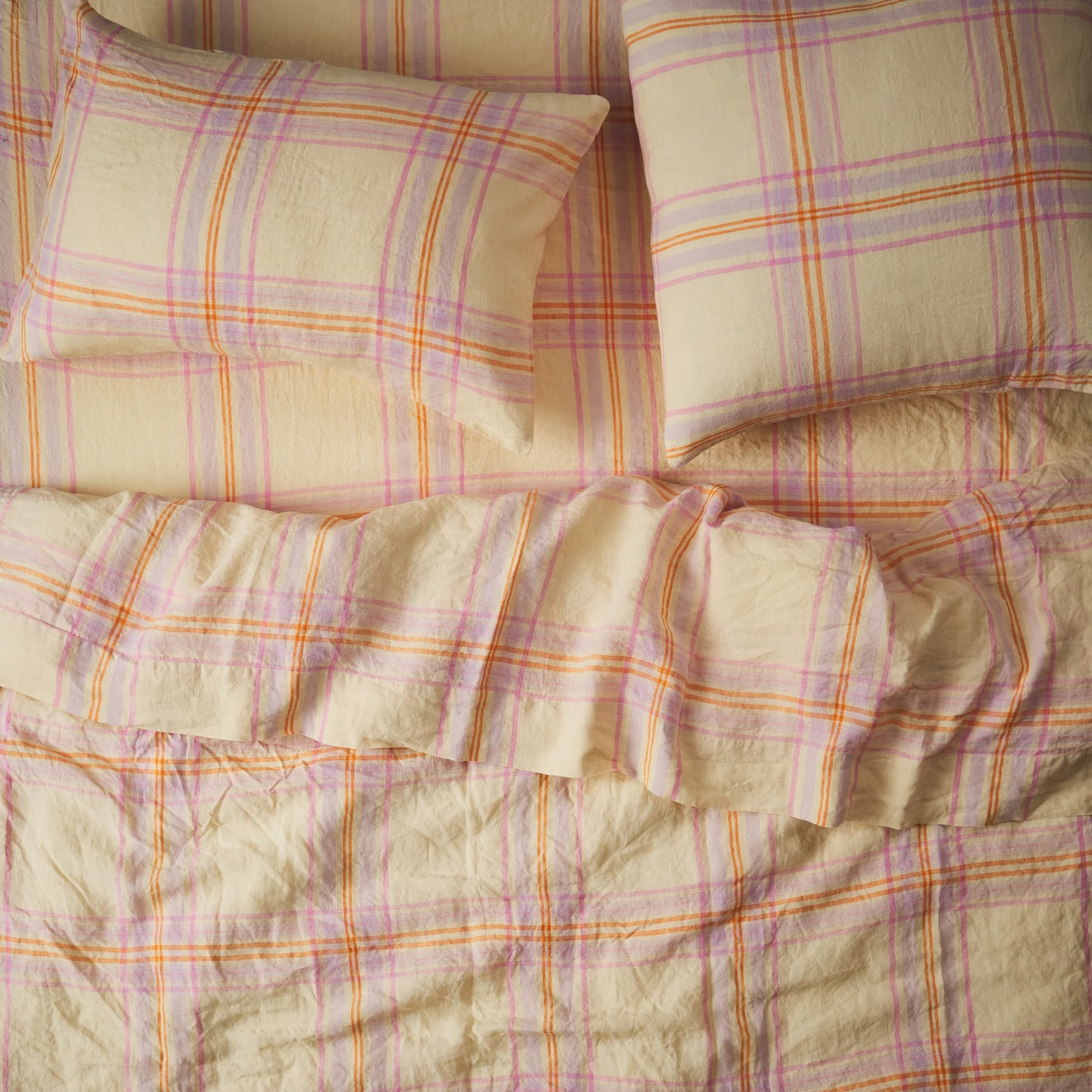 Patchway Linen Quilt Cover - Vanilla