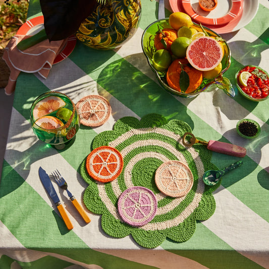Fruitvale Crochet Coaster Set Dahlia