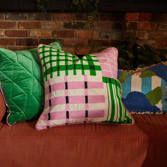 Fresno Soutache Cushion Dahlia