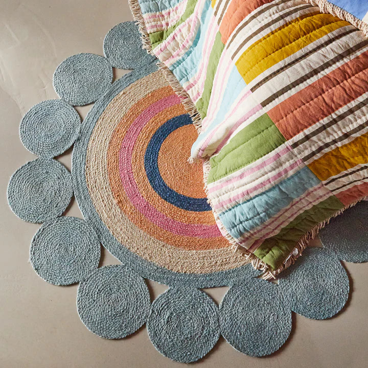 Sablon Jute Rug Hydrangea