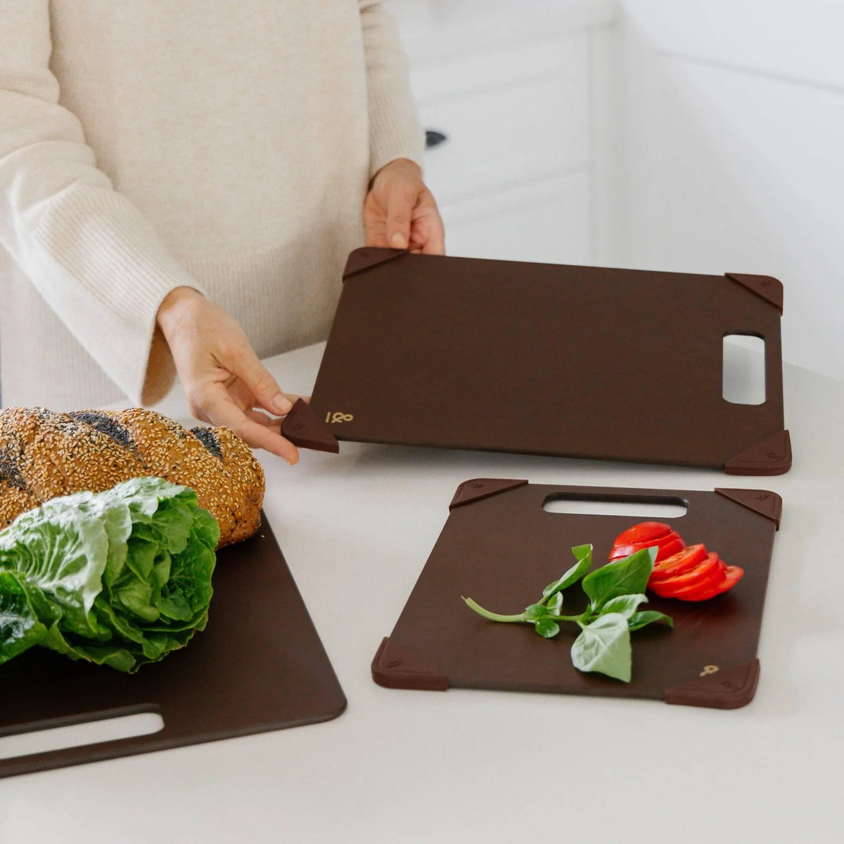 Silicone Anti-slip Chopping Board Corners ~ Nutmeg
