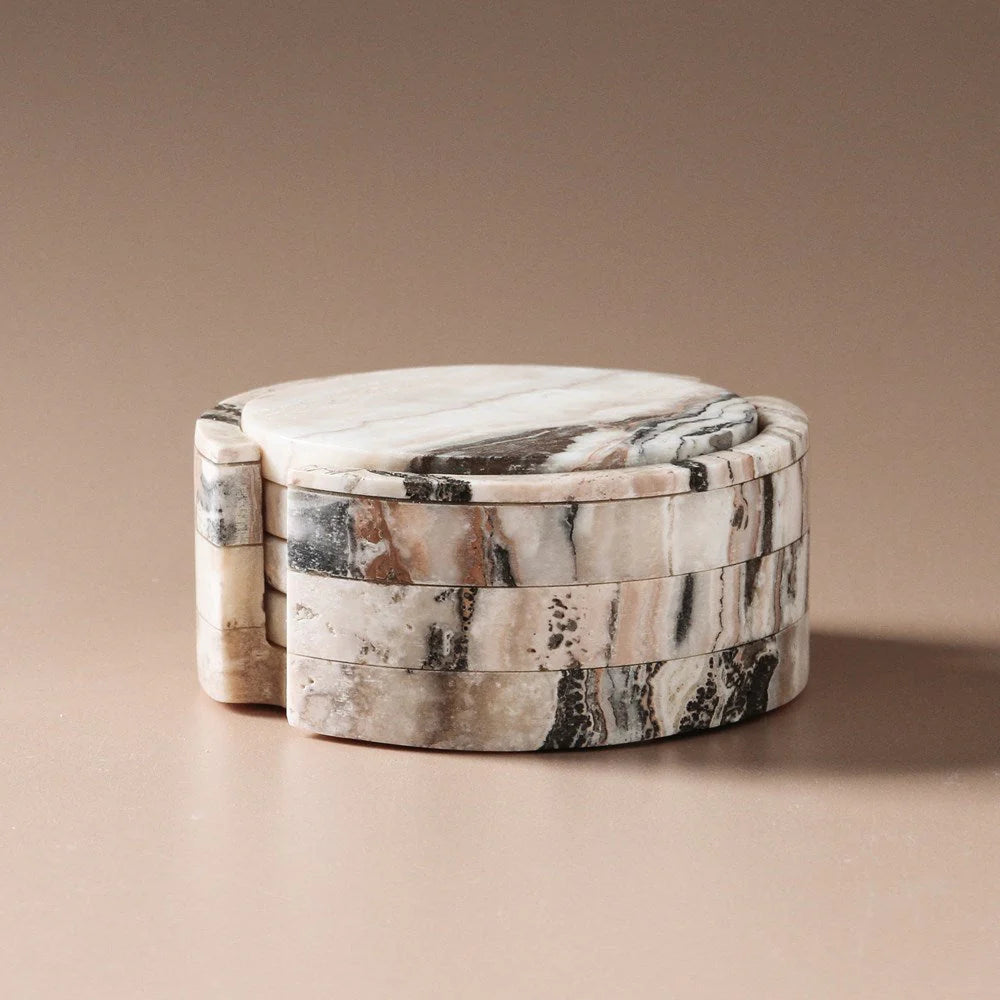 Odite Coasters (Set Of 4) Multi Travertine
