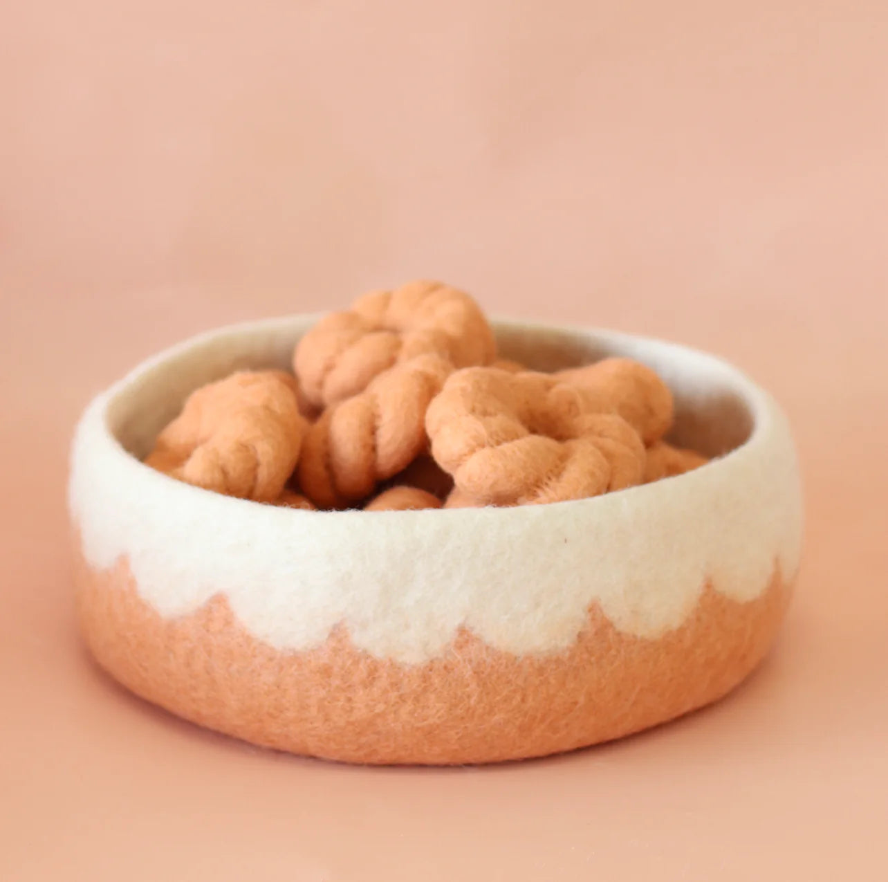 Felt Scalloped Terra Storage Basket