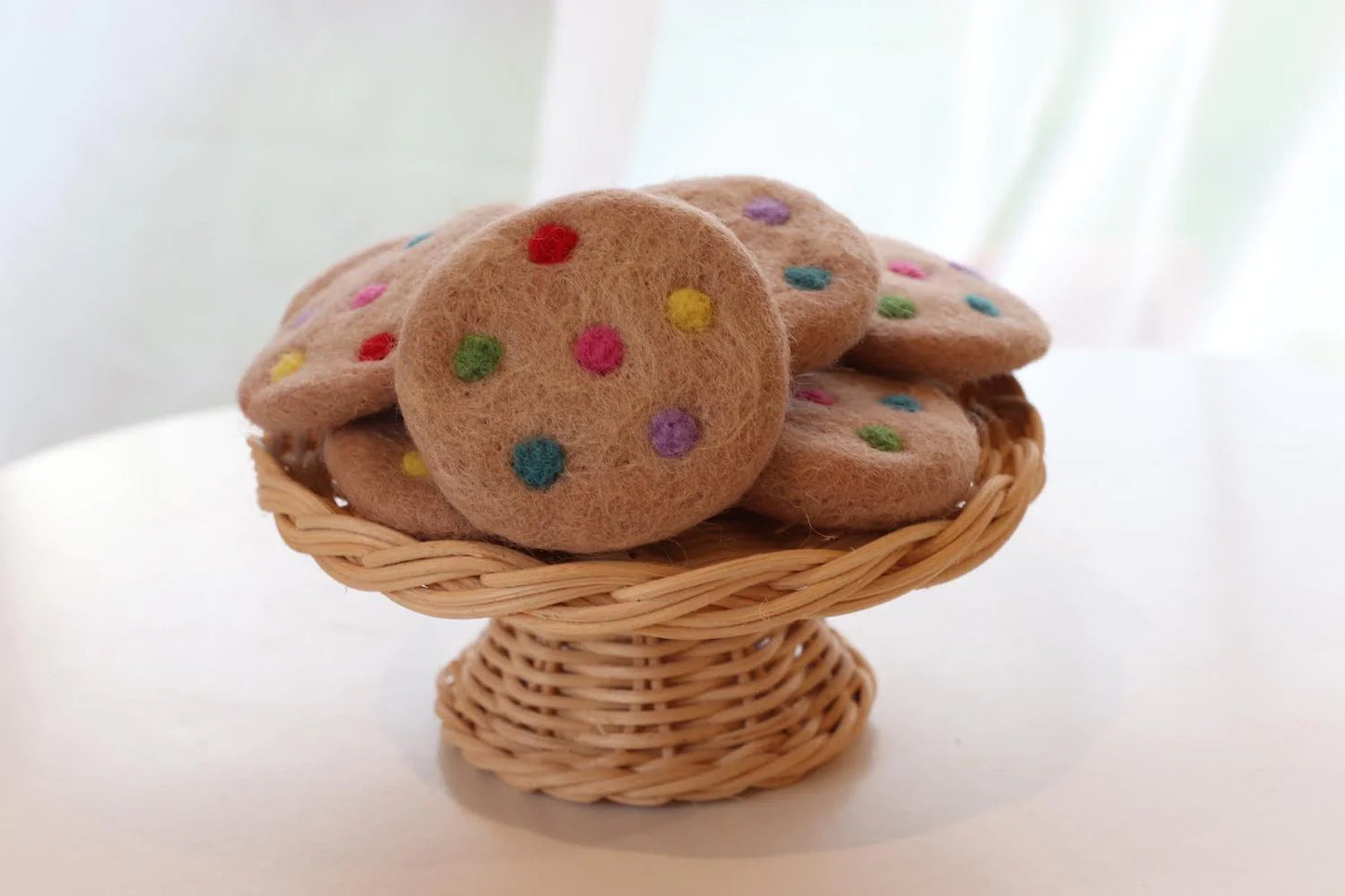 Felt Dotty Cookies Set of 6