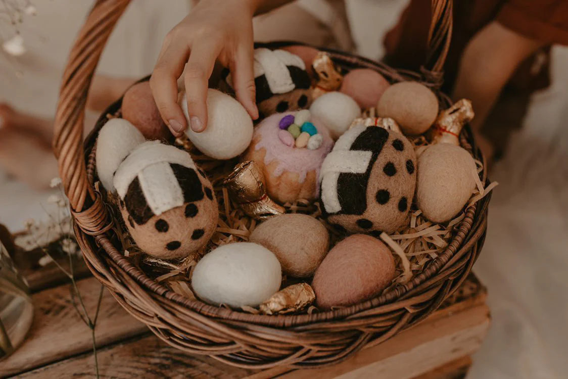 Felt Eggs in Carton