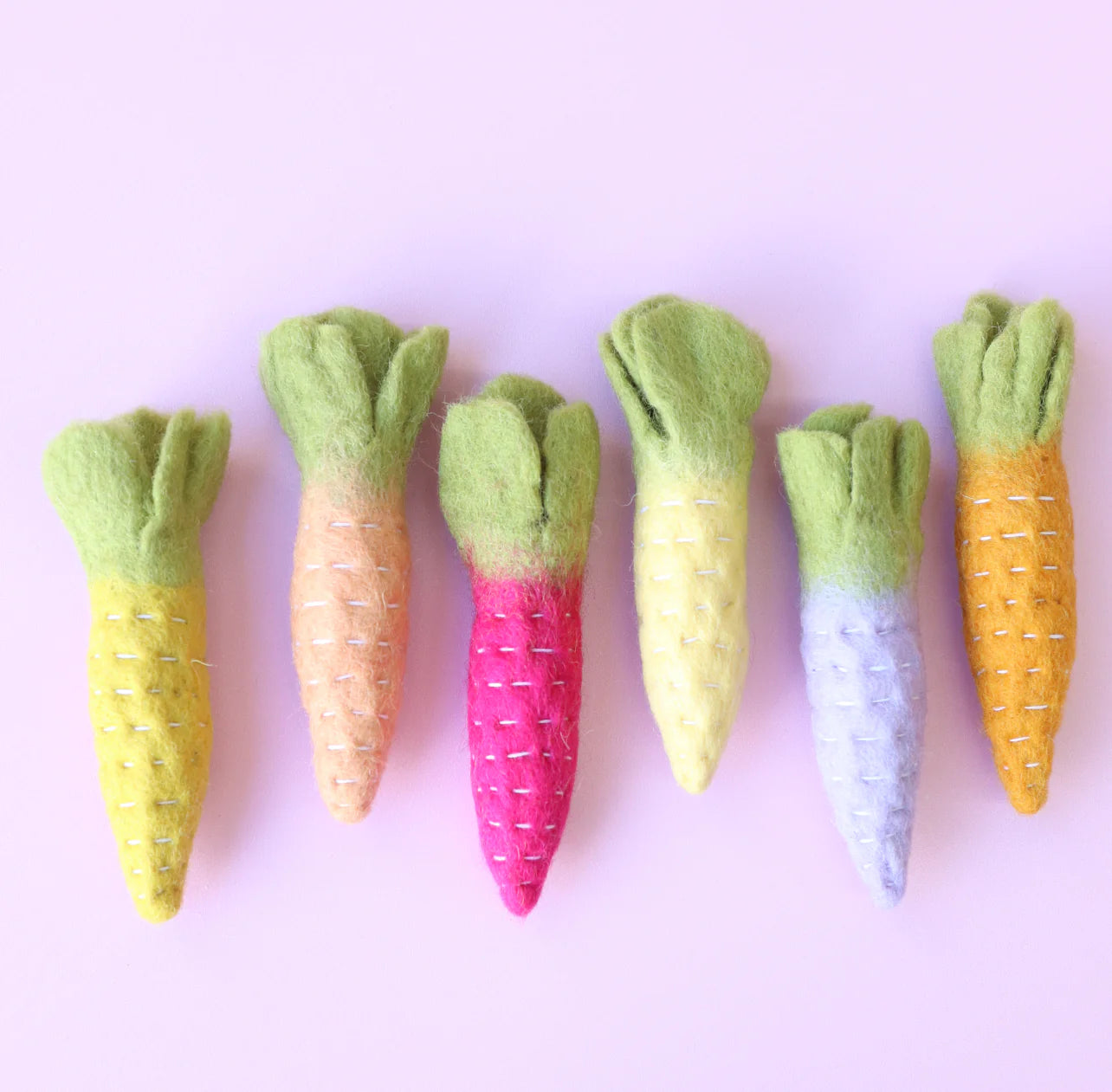 Felt Rainbow Carrots