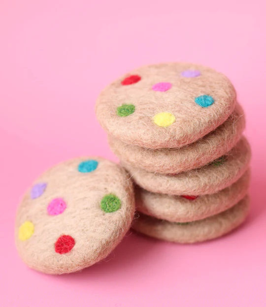 Felt Dotty Cookies Set of 6