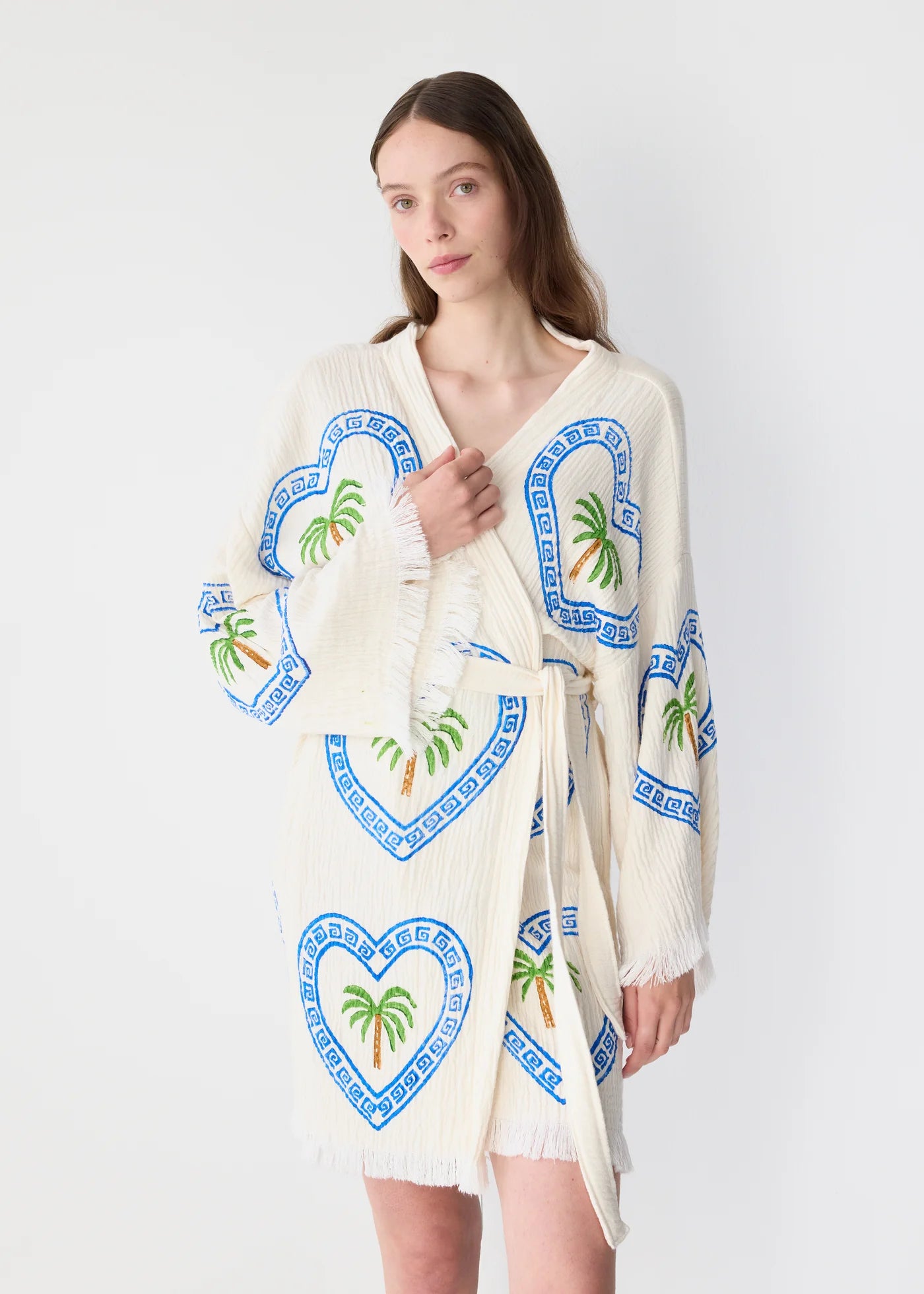 Midi Natural Robe - Palm