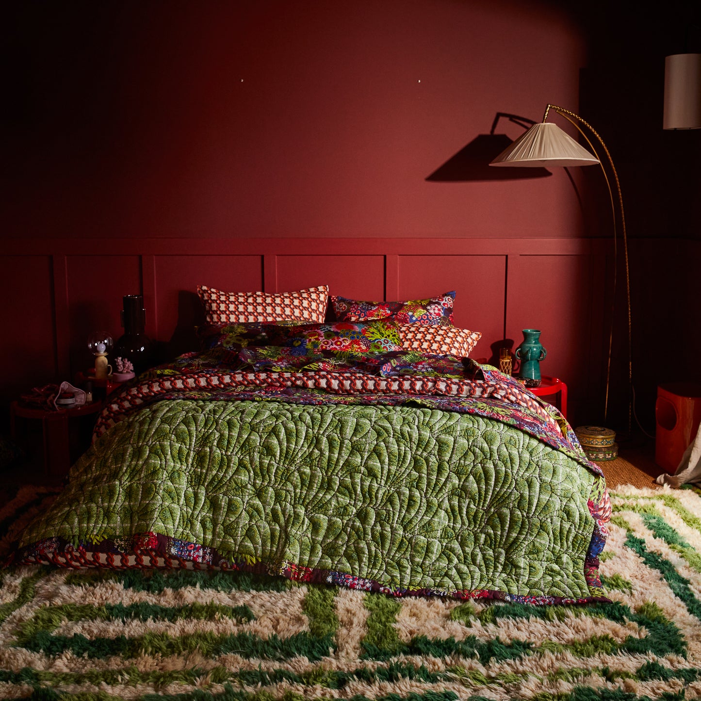 Cora Bedcover - Garnet