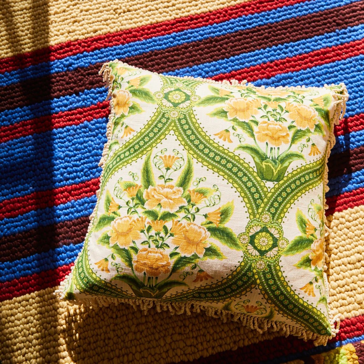 Margaret Fringe Cushion - La Palma