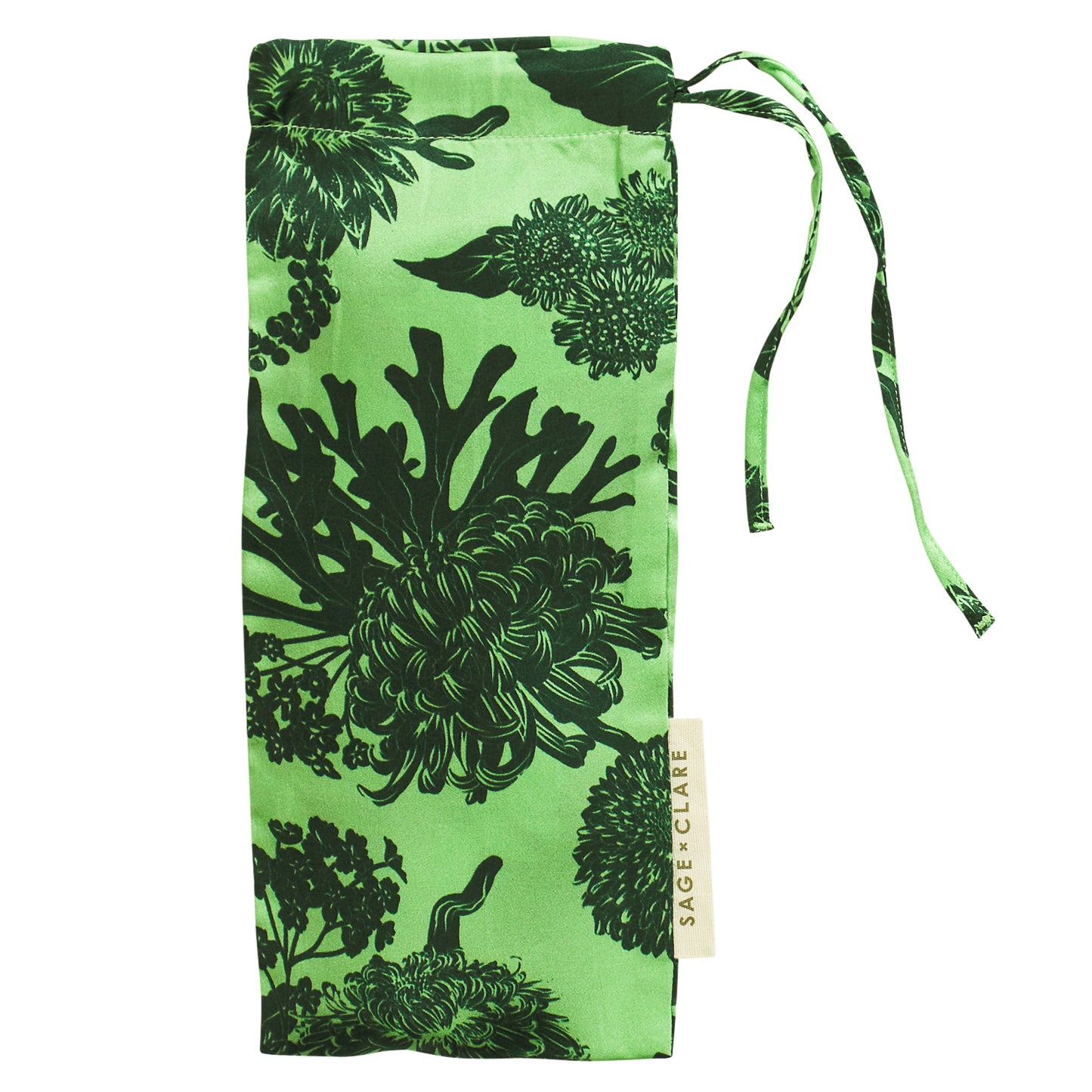 Delphine Silk Eye Mask ~ Key Lime